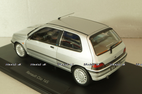 Renault Clio 16S 1992, grey met, 185256, Norev 1:18