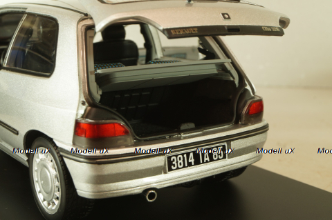 Renault Clio 16S 1992, grey met, 185256, Norev 1:18
