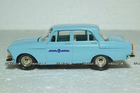 Москвич-412, Такси, голубая, Тантал/Радон 1:43