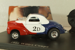 Willys Coupe 1941, red/white/blue, Universal Hobbies 1:43