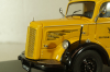 Mercedes L 6600 truck with trailer Deutsche Bundespost 1950, yellow, 8821, Schuco 1:43
