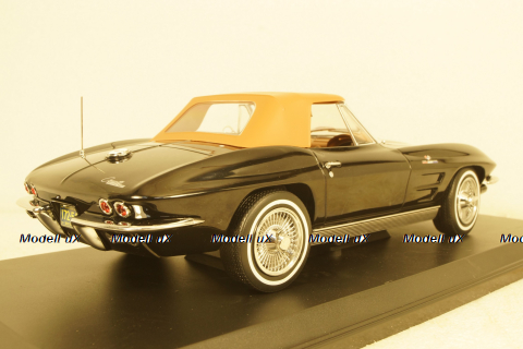 Chevrolet Corvette Stingray Cabriolet 1963 black, 189055, Norev 1:18 