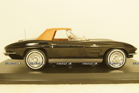 Chevrolet Corvette Stingray Cabriolet 1963 black, 189055, Norev 1:18 