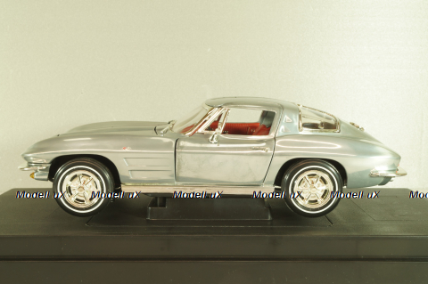 Chevrolet Corvette Stingrey Coupe, John Force 1963, chrome, 32874, ERTL 1:18