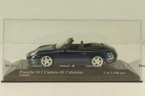 Porsche 911(996) Carrera 4S Cabriolet 2002, dark blue, 400062832, Minichamps 1:43