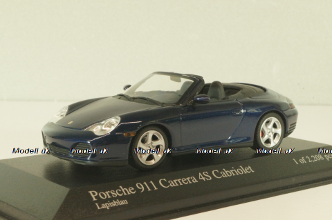 Porsche 911(996) Carrera 4S Cabriolet 2002, dark blue, 400062832, Minichamps 1:43