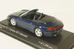 Porsche 911(996) Carrera 4S Cabriolet 2002, dark blue, 400062832, Minichamps 1:43
