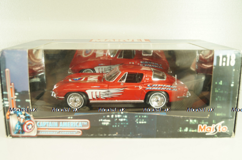 Chevrolet Corvette Stingray (C2) "Captain America" 1965, red, 36002, Maisto 1:18