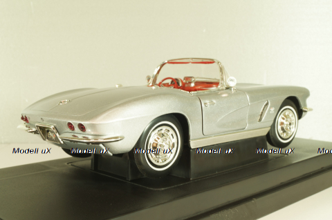 Chevrolet Corvette (C1) Convertible 1962, silver, 36833, ERTL 1:18 Уценка!