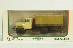 Зил-131 бортовой с тентом, бежевый, 100398.Б,  АвтоИстория 1:43 