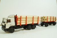 Маз-6303 с прицеп Маз-83781 сортиментовоз, 102422, АвтоИстория 1:43 