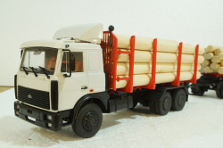 Маз-6303 с прицеп Маз-83781 сортиментовоз, 102422, АвтоИстория 1:43 