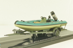 Trailer with powerboat Ukraine Territorial Defense Forces (Mykolaiv 2022), TruckTyr 1:43