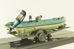 Trailer with powerboat Ukraine Territorial Defense Forces (Mykolaiv 2022), TruckTyr 1:43