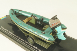 Trailer with powerboat Ukraine Territorial Defense Forces (Mykolaiv 2022), TruckTyr 1:43