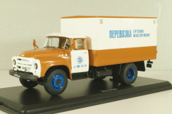 Зил-130 будка, перевозка грузов населению, коричневый/белый, TruckTyr 1:43