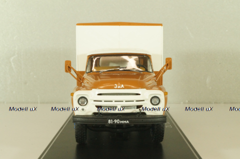 Зил-130 будка, перевозка грузов населению, коричневый/белый, TruckTyr 1:43