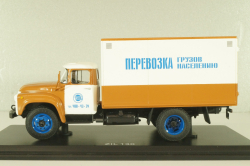 Зил-130 будка, перевозка грузов населению, коричневый/белый, TruckTyr 1:43