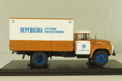 Зил-130 будка, перевозка грузов населению, коричневый/белый, TruckTyr 1:43