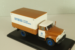 Зил-130 будка, перевозка грузов населению, коричневый/белый, TruckTyr 1:43