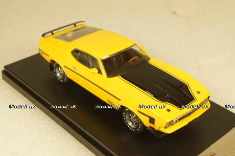 Ford Mustang Mach 1,  1971 yellow / black, PRD397J, Premium X 1:43