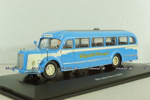 Mercedes-Benz O 6600 bus with figuren driver 1951, blue, 450274800, Schuco 1:43