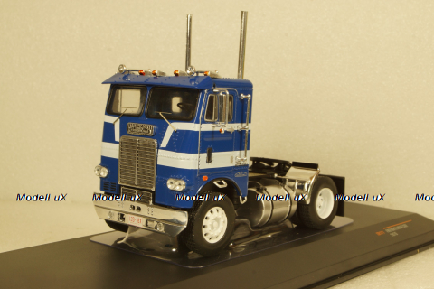 Freightliner COE towing vehicle 1976 blue/white, TR111, IXO 1:43