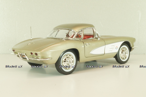Chevrolet Corvette (С1) 1961, silver grey, AMM1151, AutoWorld 1:18  