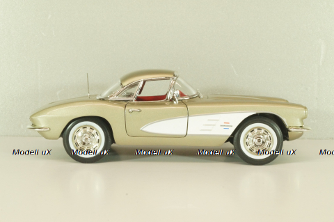 Chevrolet Corvette (С1) 1961, silver grey, AMM1151, AutoWorld 1:18  