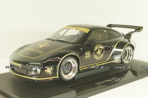 Porsche 911 (997) RWB JPS John Player Special Old & New 2020, black, MCG18326, MCG 1:18