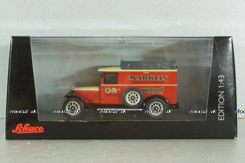 Mercedes-Benz L 1000 truck "Marklin" 1930, red/beige, 450292800, Schuco 1:43