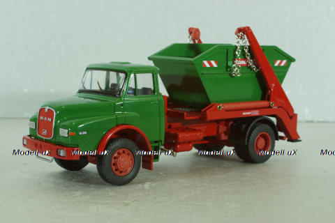 MAN Hauber HAK 15.200 skip truck, green, 1047, Conrad 1:50