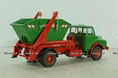 MAN Hauber HAK 15.200 skip truck, green, 1047, Conrad 1:50