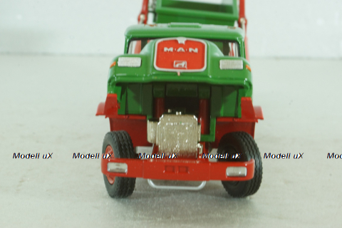 MAN Hauber HAK 15.200 skip truck, green, 1047, Conrad 1:50