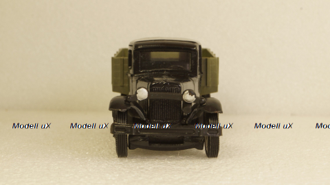 ГАЗ-АА черный/хаки, з-д Двигатель 1:43 