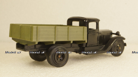 ГАЗ-АА черный/хаки, з-д Двигатель 1:43 