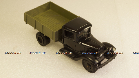 ГАЗ-АА черный/хаки, з-д Двигатель 1:43 