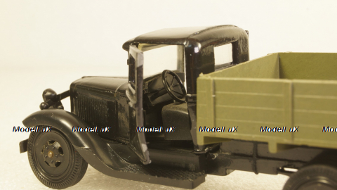 ГАЗ-АА черный/хаки, з-д Двигатель 1:43 