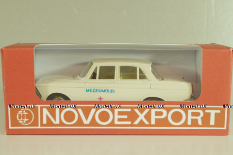Москвич-412 А2, Медпомощь, белый, капот 2 зажима, Тантал/Радон 1:43