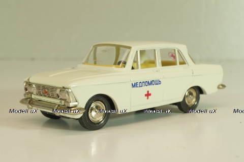 Москвич-412 А2, Медпомощь, февраль 1985г., кремовый, Тантал/Радон 1:43