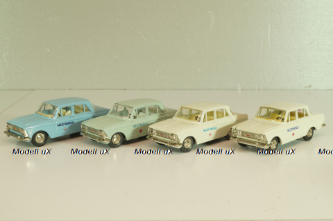 Москвич-412 А2, Медпомощь, февраль 1985г., кремовый, Тантал/Радон 1:43