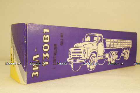 Зил-130 В1 с п/прицепом Одаз-885, февраль 1988г., Электроприбор 1:43