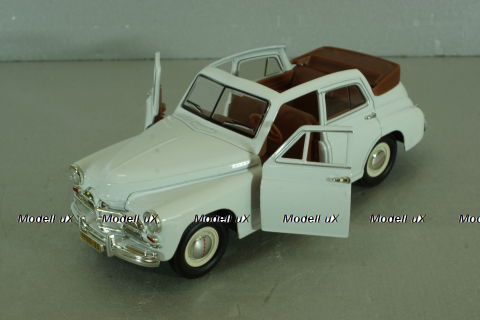 Газ-М20 победа кабриолет, белый, 24215, Lucky die cast 1:24