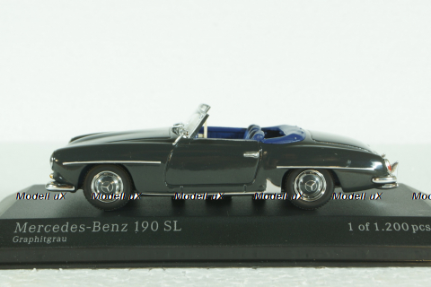 Mercedes 190 SL Cabriolet 1955, (W121WB II) grey 430033138 Minichamps 1:43  