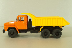 Краз-251Б самосвал 1970, оранжевый/желтый, Легендарные Грузовики СССР №58, Modimio 1:43
