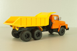 Краз-251Б самосвал 1970, оранжевый/желтый, Легендарные Грузовики СССР №58, Modimio 1:43