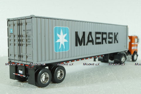 Freightliner COE WFT 6342 Maersk Container Carrier, 1976, American Trucks France # 11, Altaya 1:43