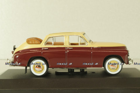 Газ-М20 Победа кабриолет 1947, бежевый/бордовый, WB217, WhiteBox 1:43