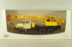 КС-3574 Ивановец, автокран на шасси Урал-4320,бежевый/желтый, SSM1350, SSM 1:43