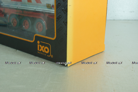 Mercedes-Benz SK 1844 with trailer Hoyer 1994, red/silver, TTR001, IXO 1:43